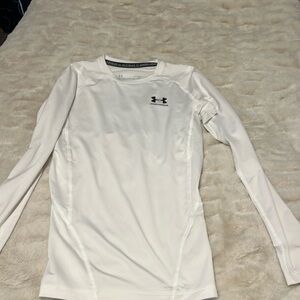 Like new! Under Armour white Compression Long Sleeve heat gear //men’s small